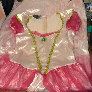 Leg Avenue Pink and Gold Maxi Princess Peach Dress